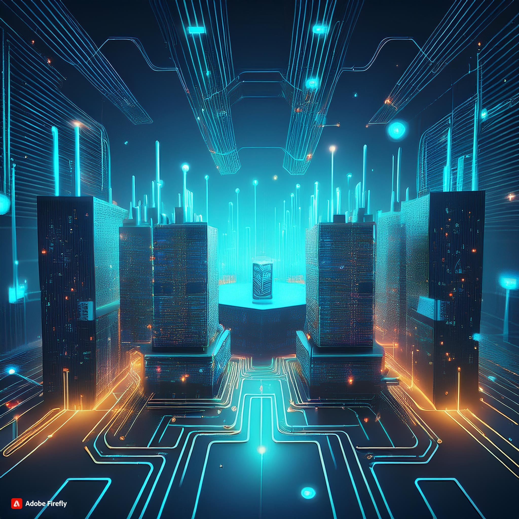 Firefly crie para mim uma imagem tecnologica que lembra a tecnica de mineracao de dados 72659